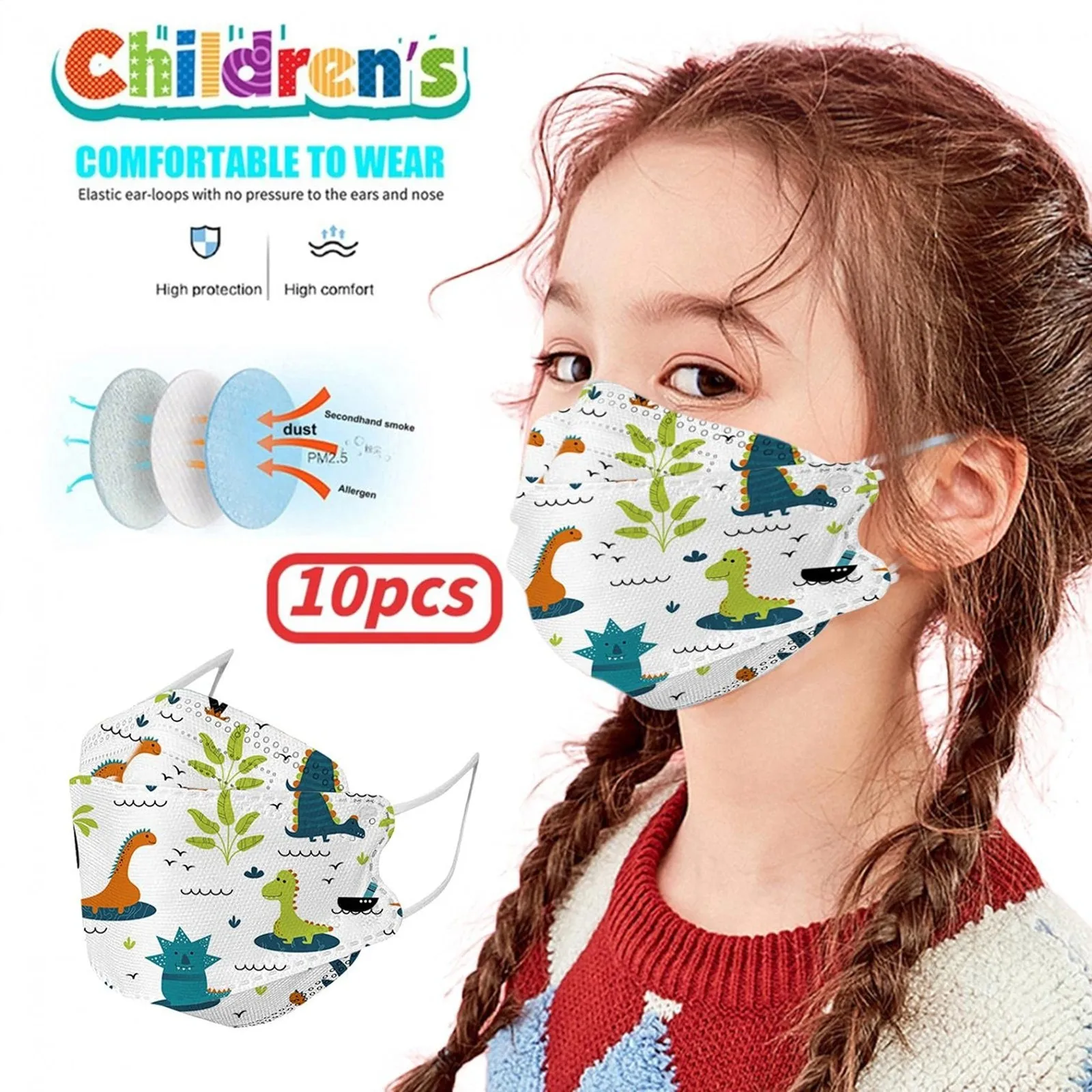 50 шт. одноразовые маски для лица в виде рыбок | Тематическая одежда и униформа