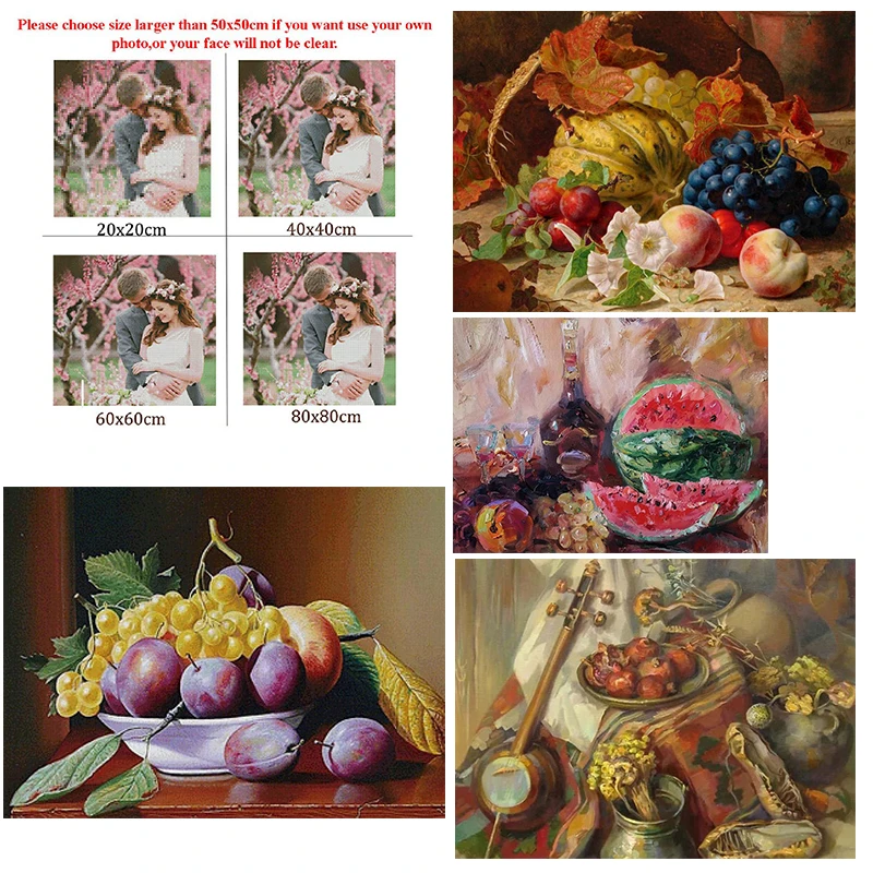 

5D алмазная живопись «сделай сам», черная слива, банан, персик, квадратные алмазы, круглые алмазы, полноразмерный крест, мозаика, украшение дл...