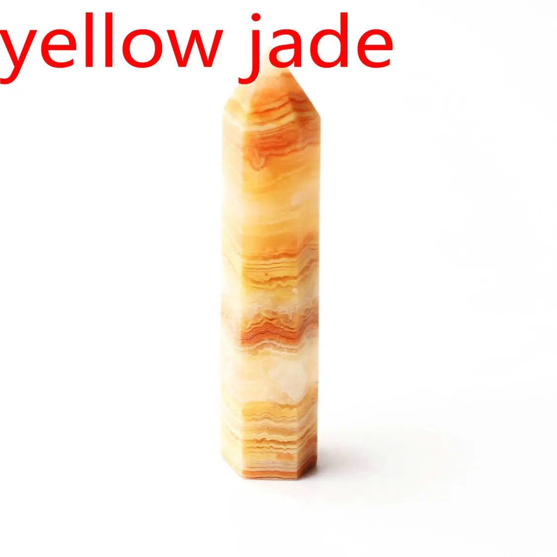 yellow jade Кристалл обелиск точка палочка ювелирные изделия Красочные Флюорит розовый кварц исцеление чакры в рейки декоративная статуэтка Фигурное ожерелье подарок - Цвет: yellow jade