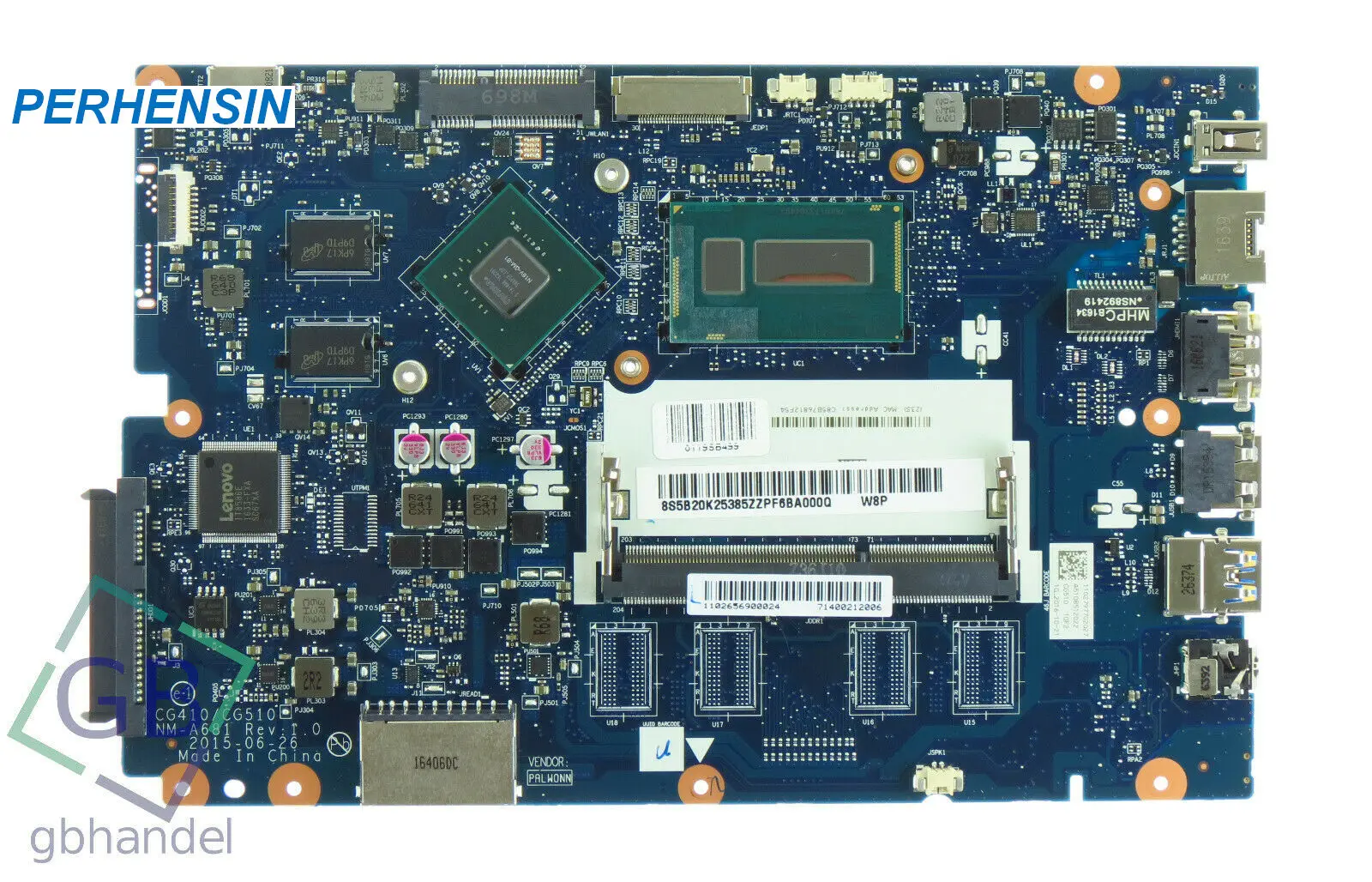 

FOR Lenovo IdeaPad 100-15IBD Mainboard NM-A681 Pentium 3825U GeForce 920M 1GB 5B20K25456 5B20L16981