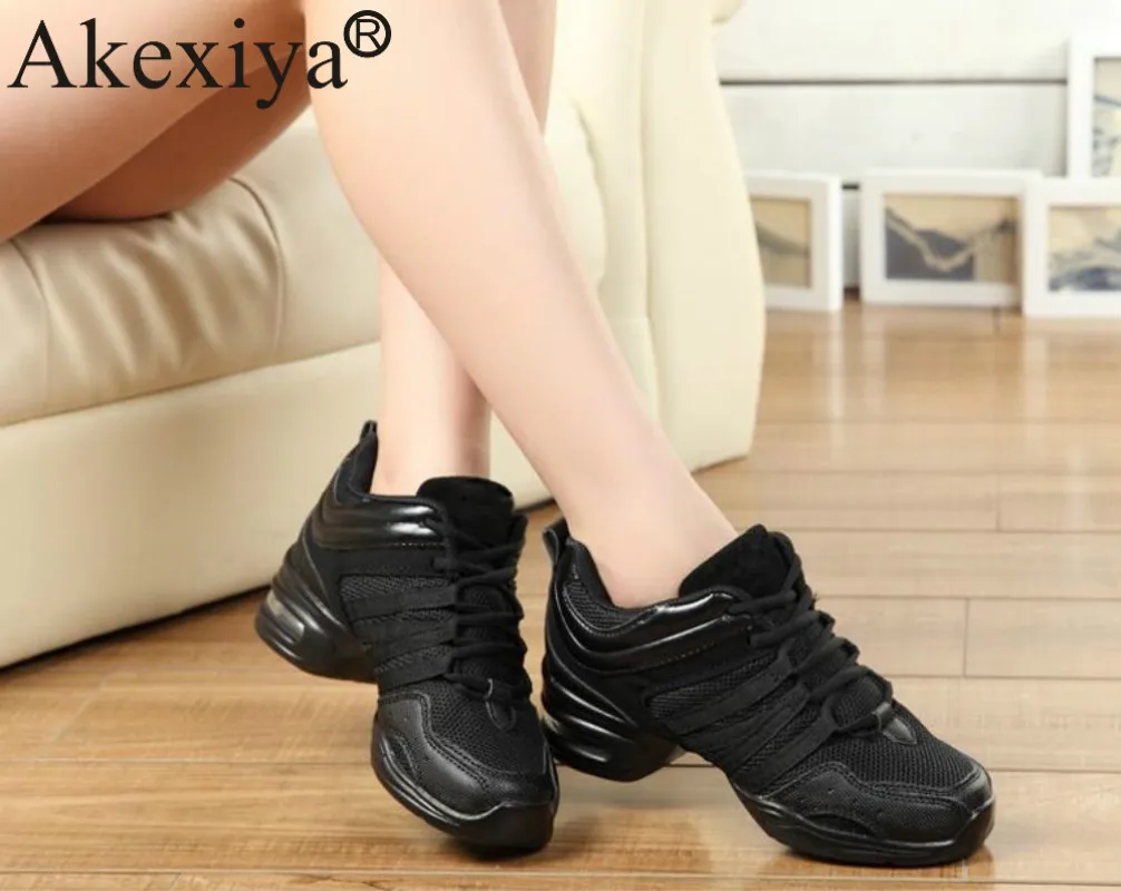 Женские Танцевальные Кроссовки Akexiya черные красные золотые белые кроссовки в