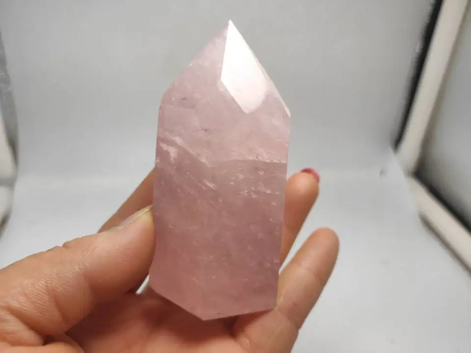 1 шт. натуральный розовый хрустальный столб розовые кварцевые обелиски