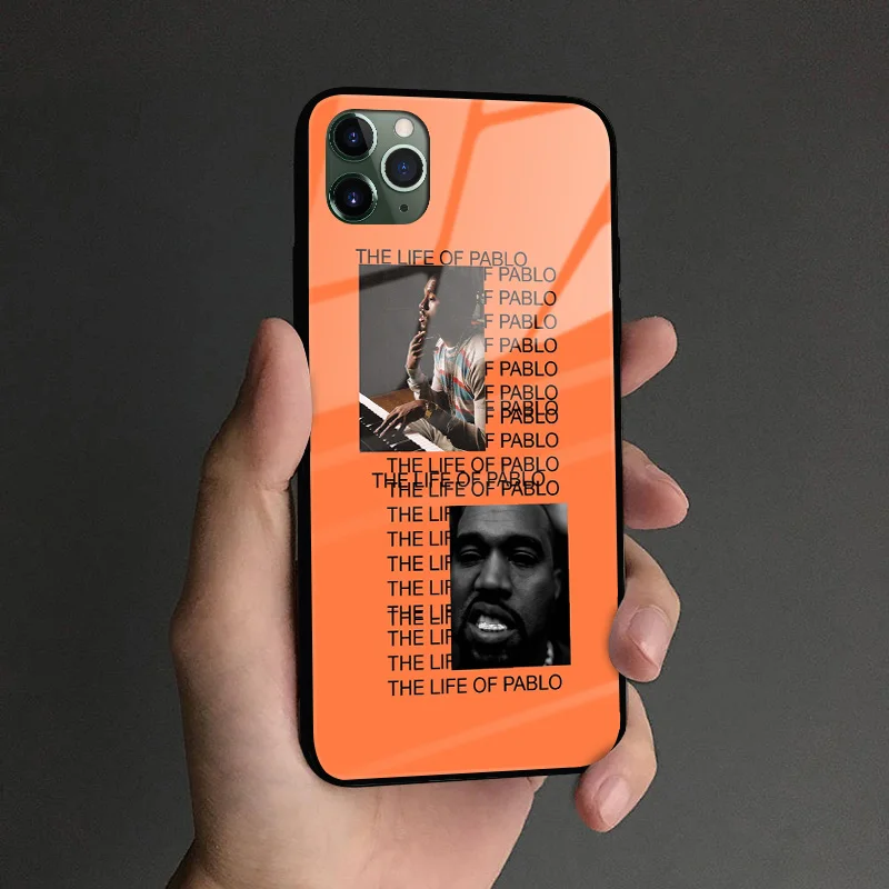 Kanye West Rapper Coque TPU Мягкий силиконовый стеклянный чехол для телефона, чехол для Apple iPhone 6 6s 7 8 Plus X XR XS 11 Pro max