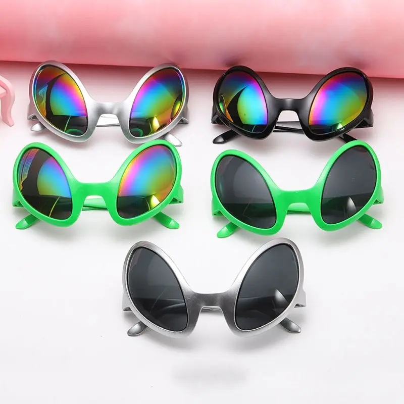 

Funny Aliens Costume Glasses Rainbow Lenses ET Sunglasses Halloween Party Props Favors Accessories for Adults and Kid Funny