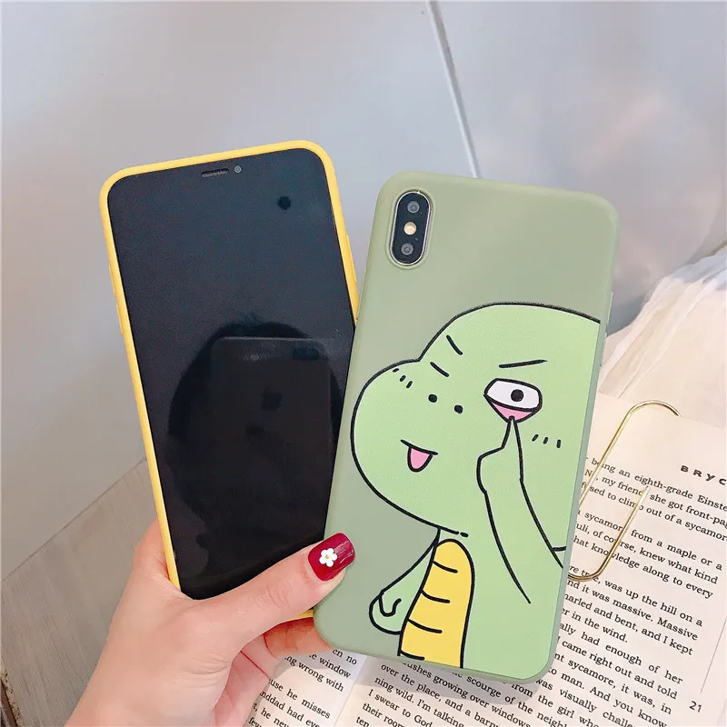 Чехол-накладка из ТПУ для iPhone 11 Pro Max 6 6s 7 8 Plus X Xr Xs с милым принтом динозавра |