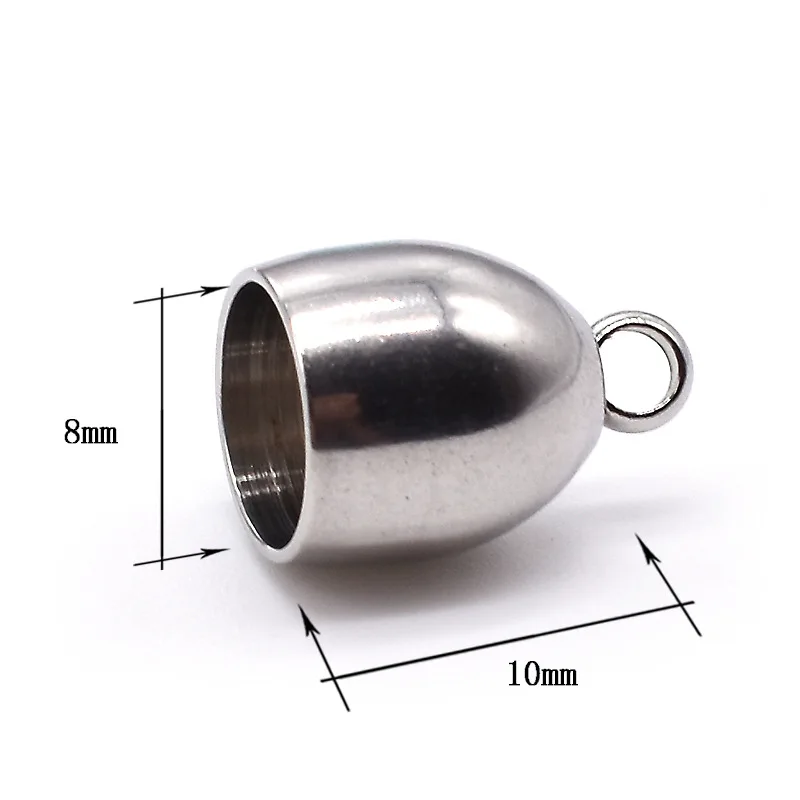 10 шт. Нержавеющая сталь Овальный Форма торцевыми крышками подходит для 3 4 5 6 7 8 мм