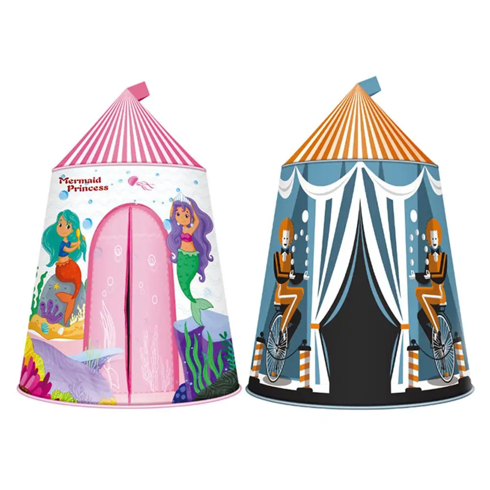 

Children's Tent Indoor Children's Playhouse Yurt Toy House Foldable Portable Cartoon Pattern Game House Kids Private Space