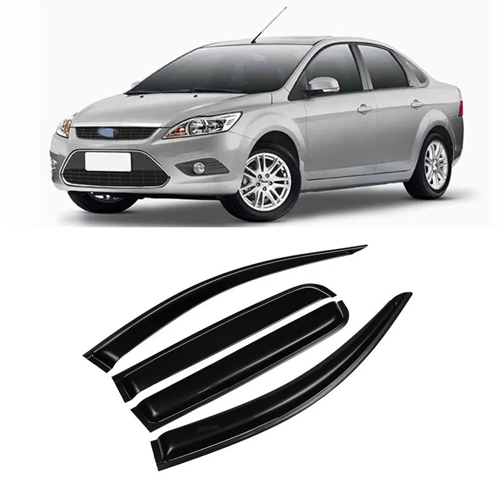 

For Ford Focus 2 MK2 2007 2008 2009 2010 2011 Window Visor Wind Rain Sun Smoke Guard Deflector Vent Shade Door Side Raincoat