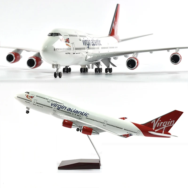Джейсон Туту 46 см Virgin atlantic Боинг 747 модель самолета модель аэроплана самолет модель 1/160 масштаб литая резина самолеты