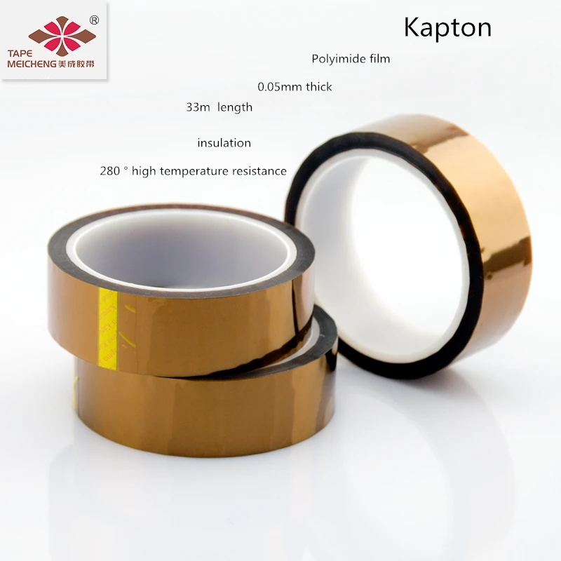 

0.05mm Thick Kapton High Temperature Tape Insulation Tape Gold Finger Shield Protection Heat Insulation Heat Resistance Welding
