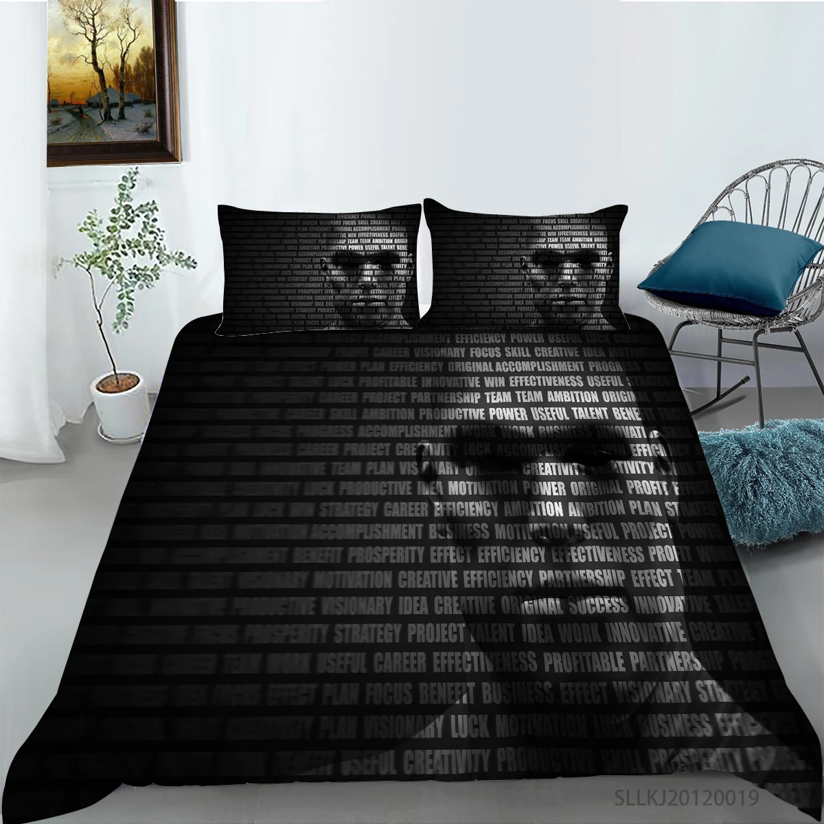 

New Style 3D Brain Printing Bedding Set King Size Bedroom Comforter Set Duvet Cover with Pillowcases 2/3pcs