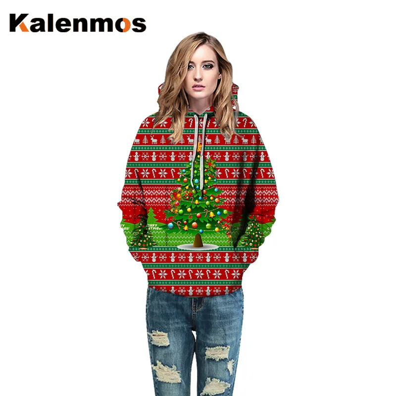 Пара рождественских толстовки для женщин и мужчин спортивные костюмы с принтом