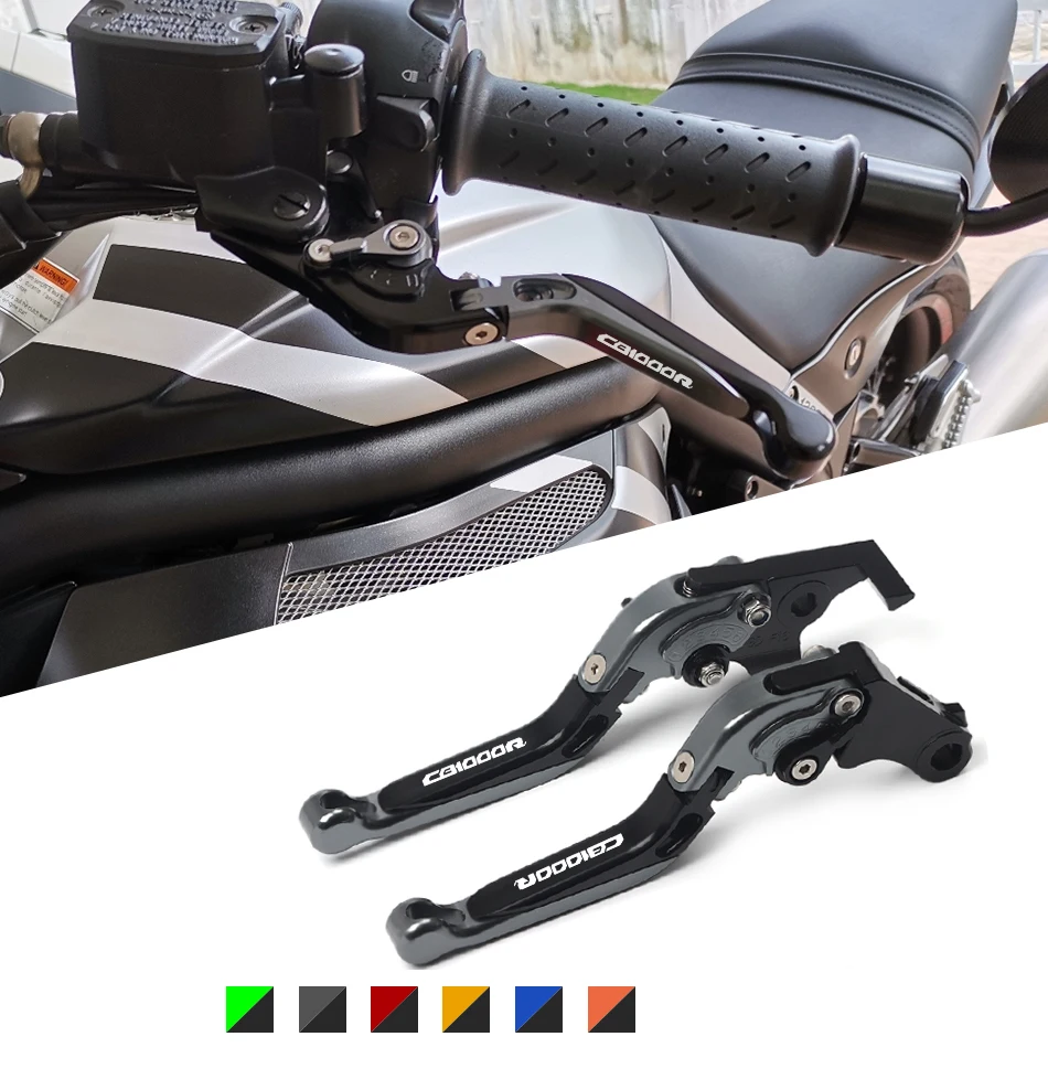 

Red+Titanium Adjustable Folding Motorcycle Brake Clutch Levers For Honda CB1000R 2008 2009 2010 2011 2012 2013 2014 2015 2016