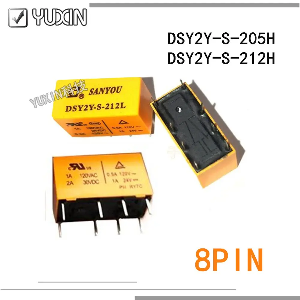 20 шт./лот 100% оригинальный и новый реле DSY2Y S 212H 12VDC 205H 5VDC 12V 5V 8PIN 2A|Реле| |
