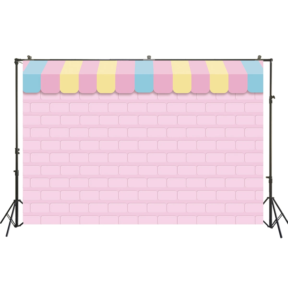HUAYI розовый Кирпичная Стена Мороженое магазин фон для дня рождения девочка