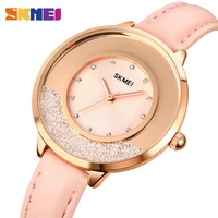 skmei elegant textured women quartz wristwatch top brand luxury leather strap female ladies watches girl clock reloj mujer 1782
