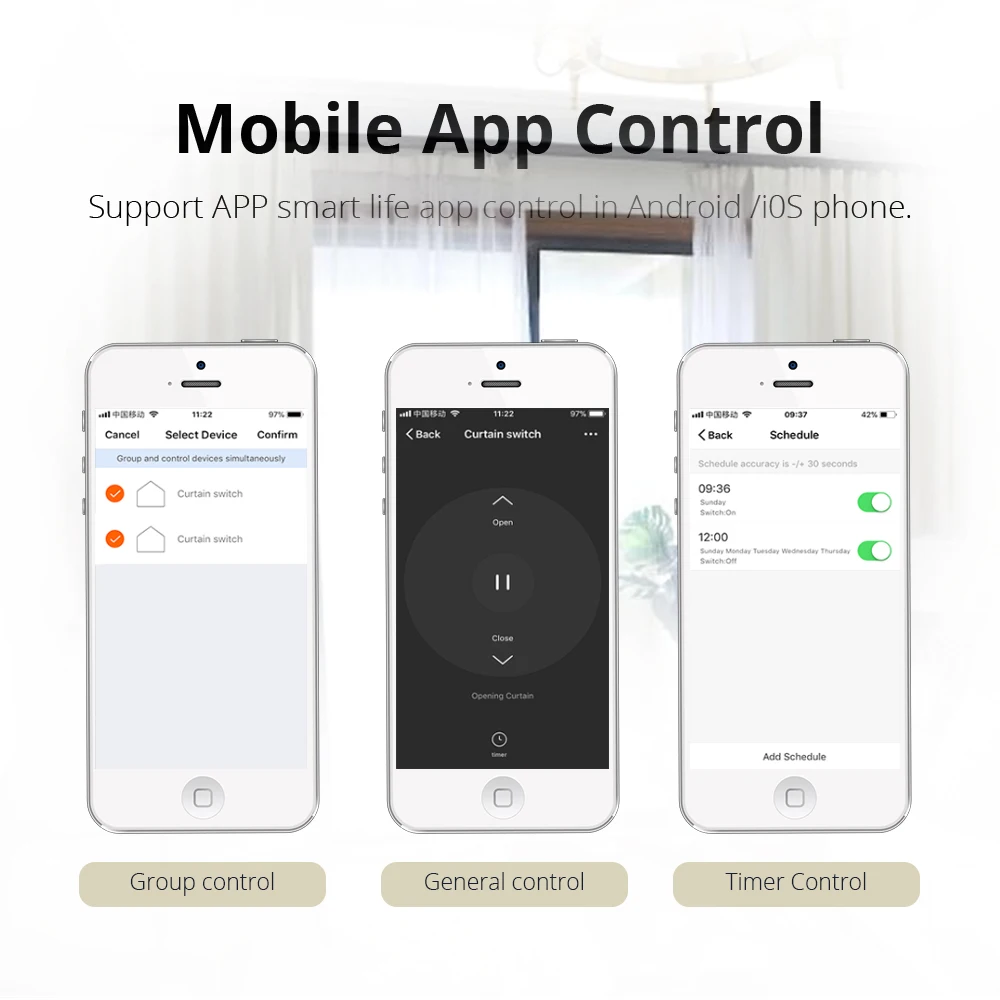 Zemismart электрический занавес мотор с Рельсом умный дом Tuya Smart Life APP Alexa Echo Google Home управление