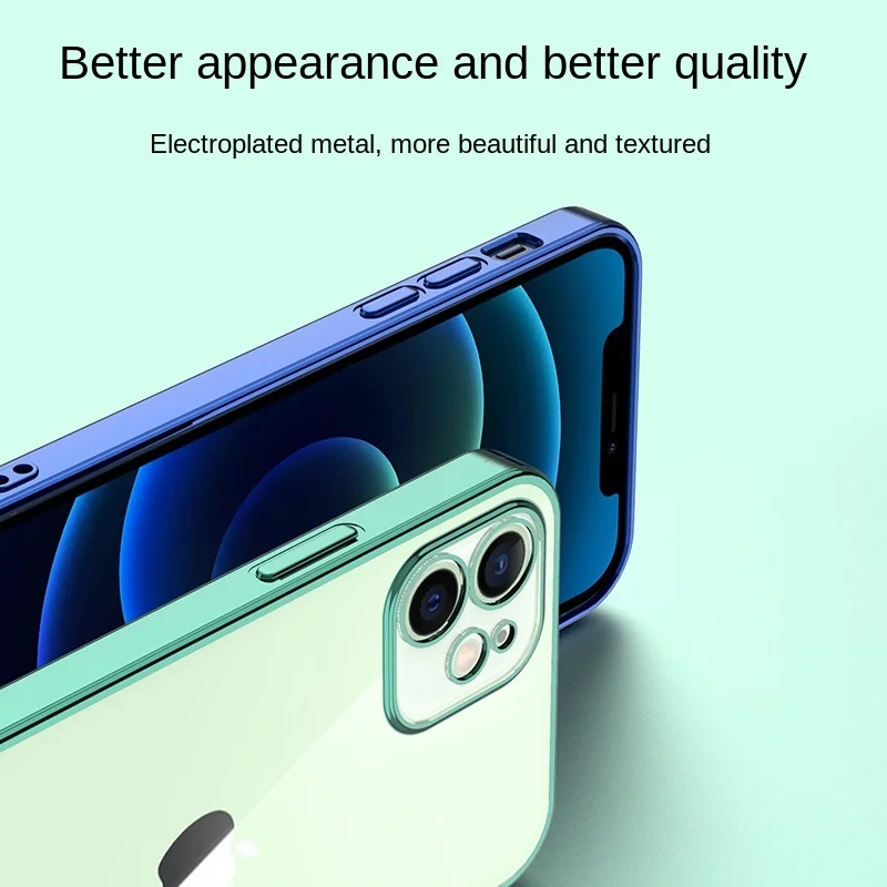 

Hope Year Phone Cover For Iphone12 12pro Max Transparent Protective Ultra-thin Shell Electroplating Design Type Origin