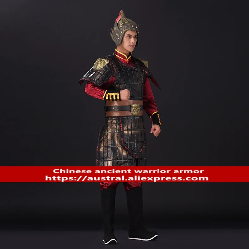 Патрульная Униформа китайского древнего солдата броня для кино и телевидения