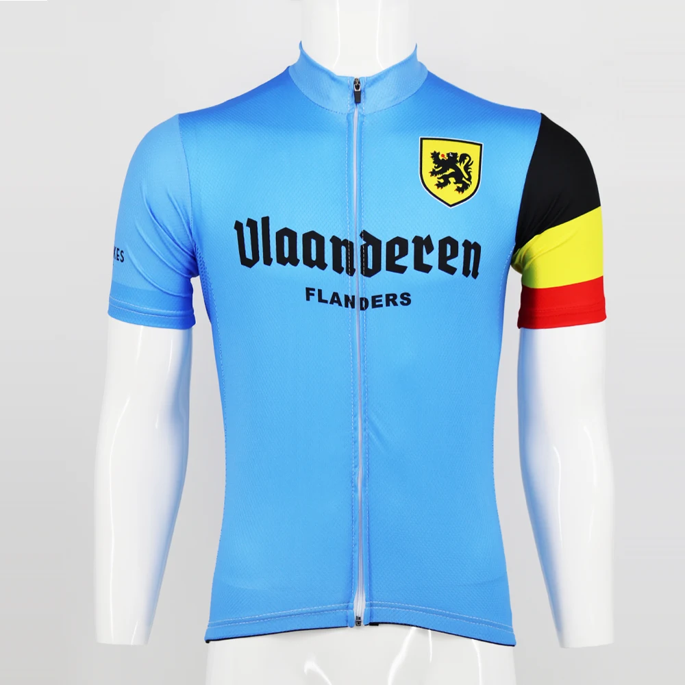 Фландрия новый красный/черный/синий/желтый Велоспорт Джерси Байк Горный