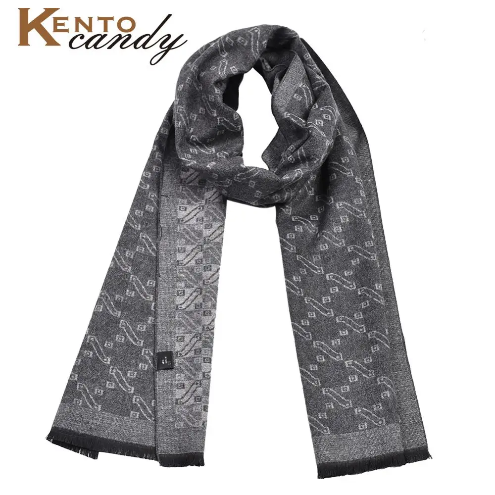 Высококачественный шелковый шарф роскошный классический теплый длинный мягкий