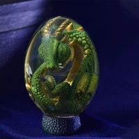 lava dragon dinosaur egg crystal transparent glowing resin for game of thrones hobbit harry potter souvenir ornament craft decor