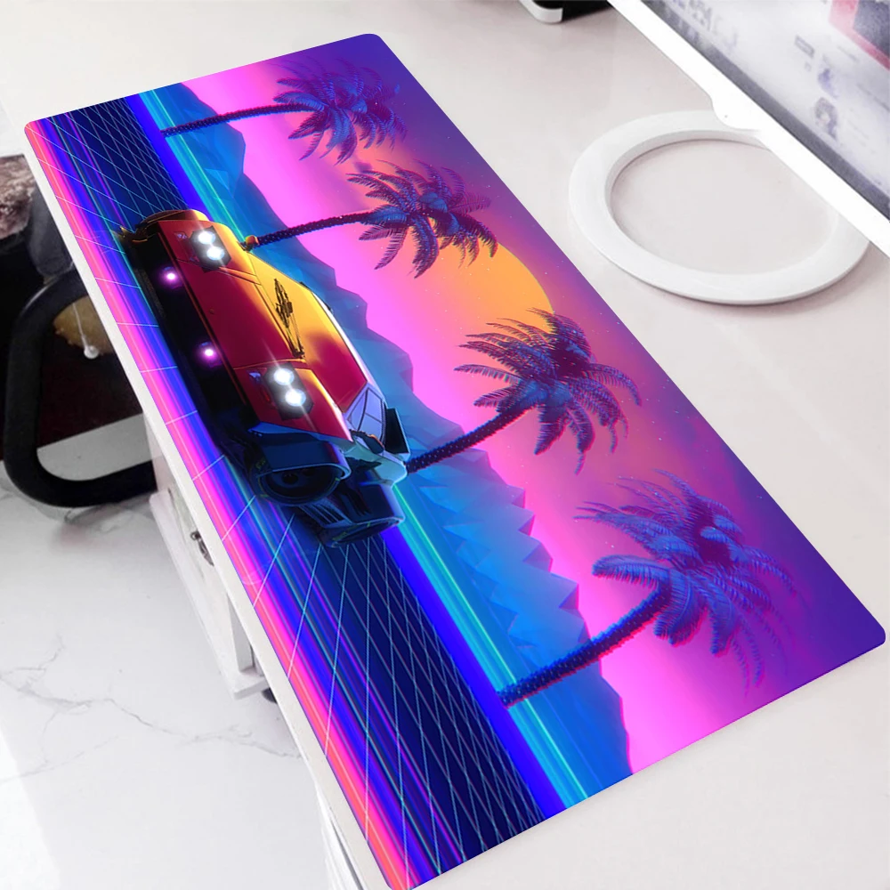 

Gaming Mousepad Retrowave Keyboard Mouse pad tablet HyperX gamer Desk Mat alfombrillas de ratón Natural Rubber Mini Pc Speed mat