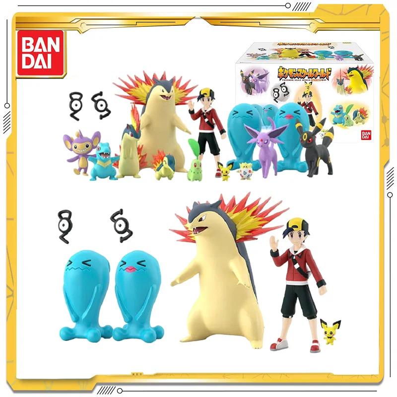 

Original BANDAI Pokemon Johto region 1/20 8pcs/set Pokemon Figures Model Cartoon Action Anime Toys Gifts for Children