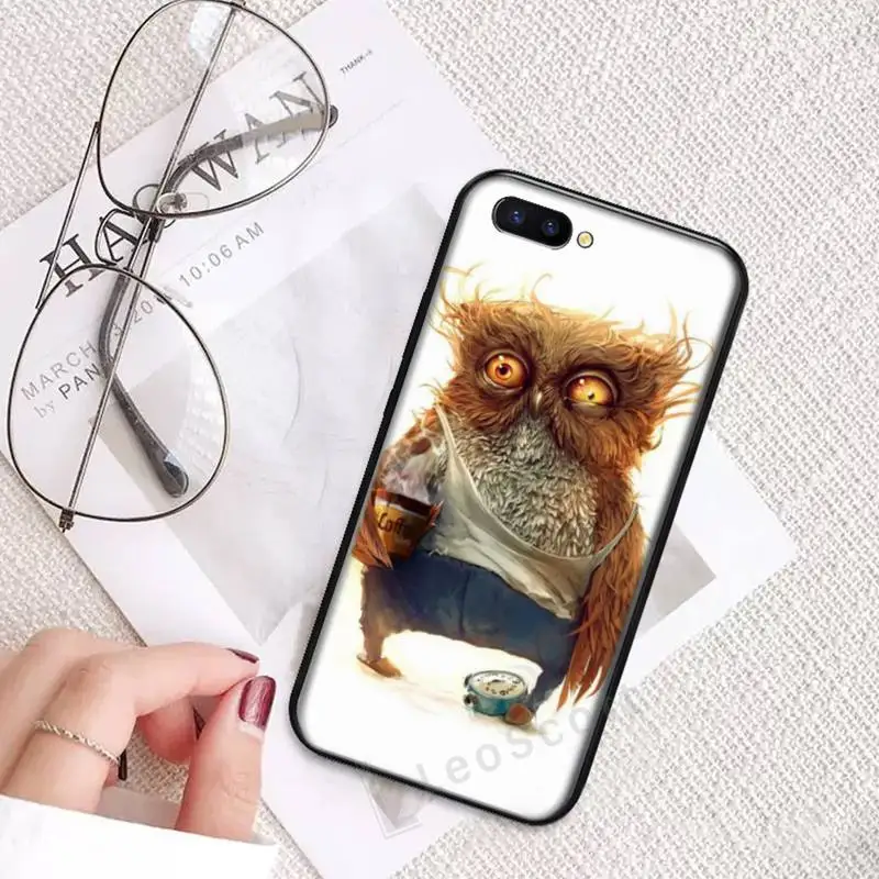 

Animal Cute Cartoon Owl Phone Case For OPPO R9 R11 R15 R17 RENO Realme S PLUS Normal 2z 3 5 C2 pro Soft silicone funda cover