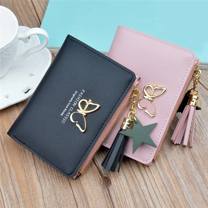 Женские кошельки маленький безопасный кошелек для денег женский короткий на