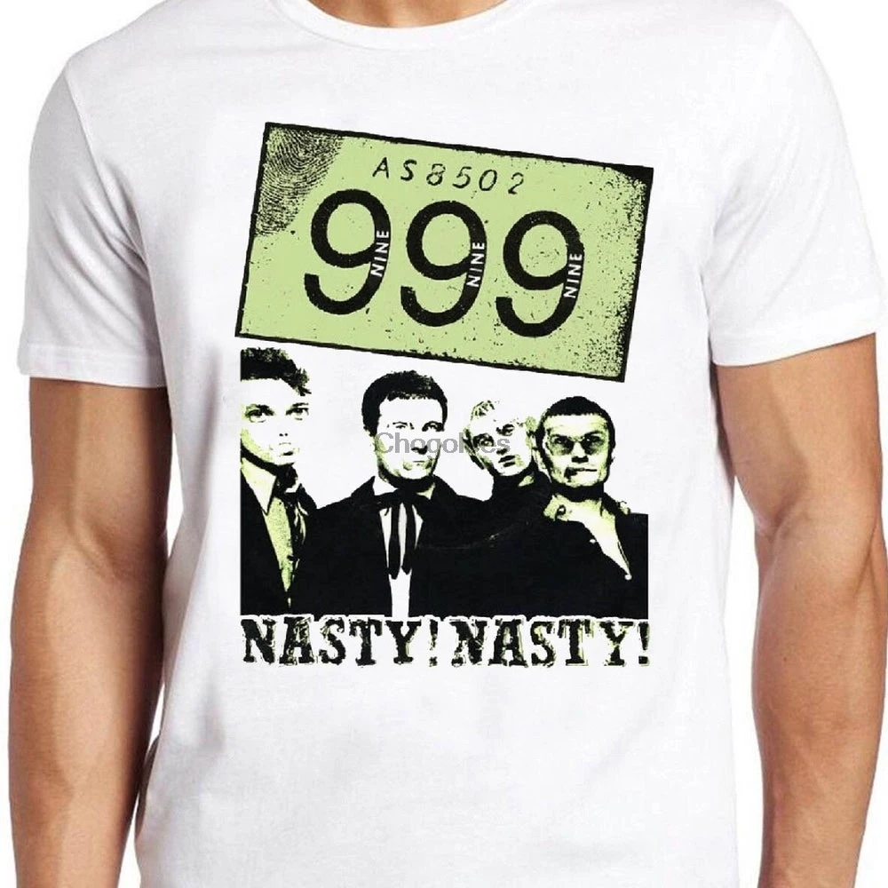 Неприятная 999 футболка B1410 рок ретро крутая | Мужская одежда