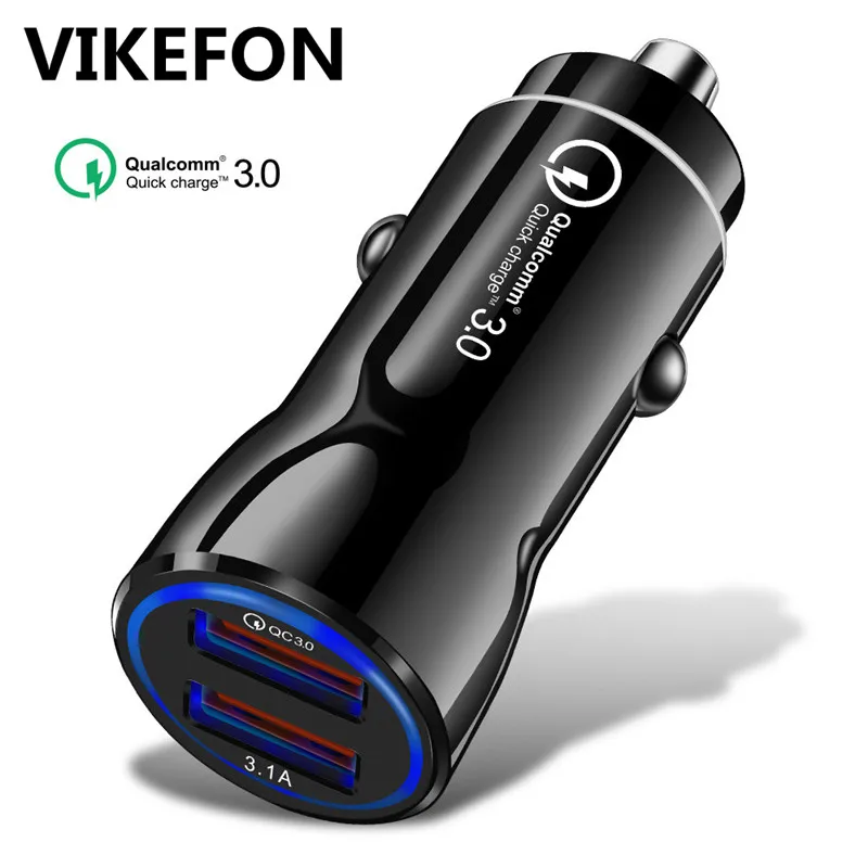 Автомобильное зарядное устройство USB для быстрой зарядки 3 0 + А с 2 портами