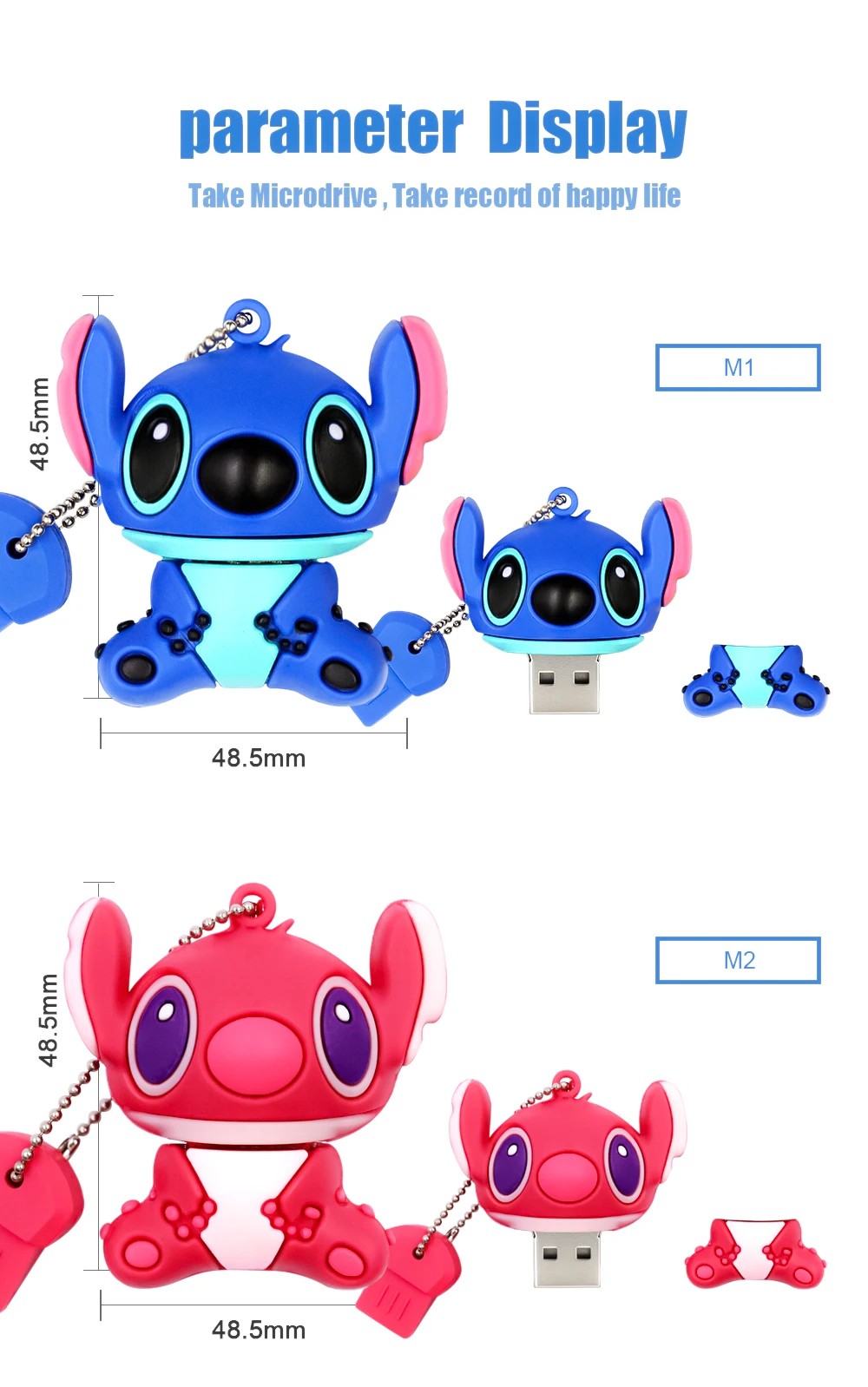 Настоящий мультяшный USB флеш-накопитель Lilo& Stitch, 4 ГБ, 8 ГБ, 16 ГБ, 32 ГБ, 64 ГБ, 128 ГБ, флеш-накопитель, usb флеш-накопитель, милая флеш-карта памяти, u-диск