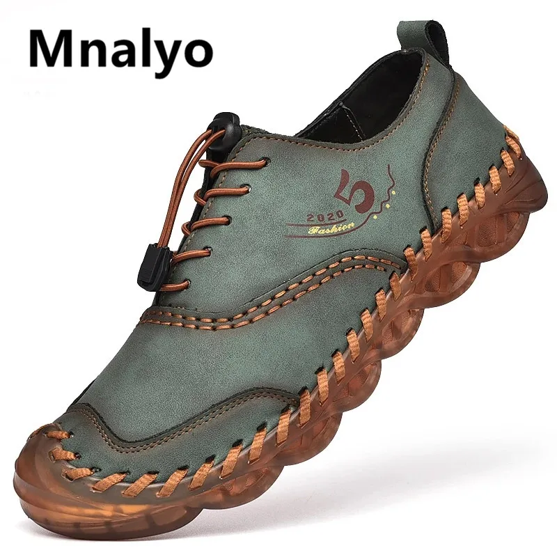 

Лидер продаж; Мужская повседневная обувь; Кожаные мужские лоферы ручной работы; Классические мокасины; Дышащие Нескользящие мужские кроссо...