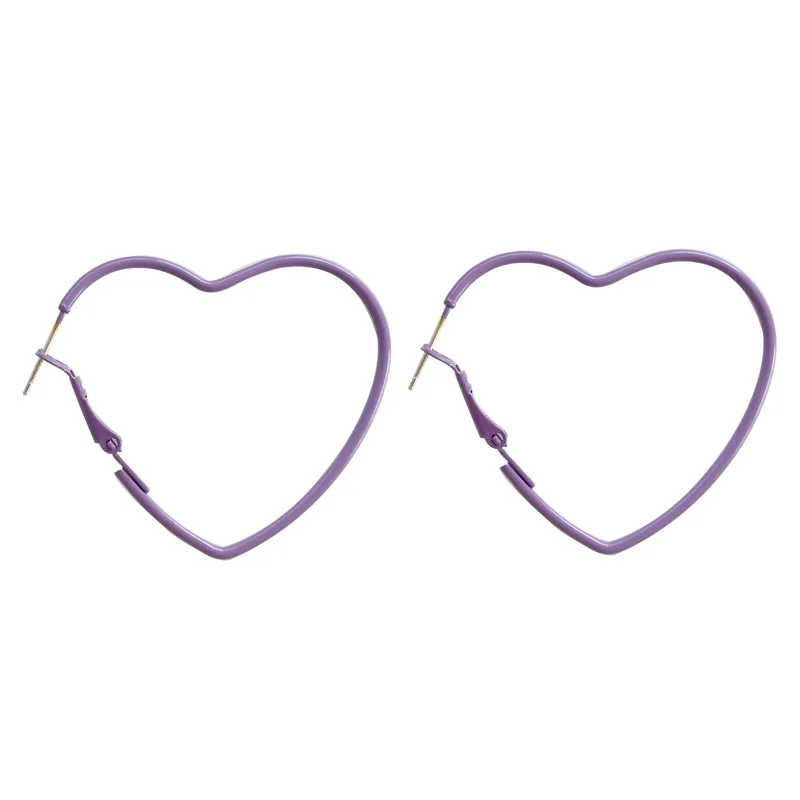 

S925 needle Sweet Love Earrings Simply Design Dream Purple Thin Wire Dangle Drop Earrings For Women Jewelry Party Gifts New