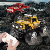 technical off road vehicle 2 4ghz radio remote control vehicle moc building block monsters pickup truck model bricks rc car toys
