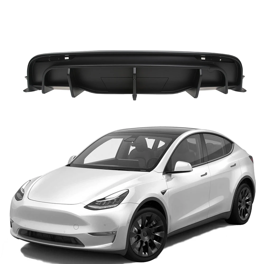 

Задний диффузор для губ Tesla Model Y 2021, матовый черный спойлер, сплиттер, комплект кузова, украшение автомобиля, автомобильные аксессуары