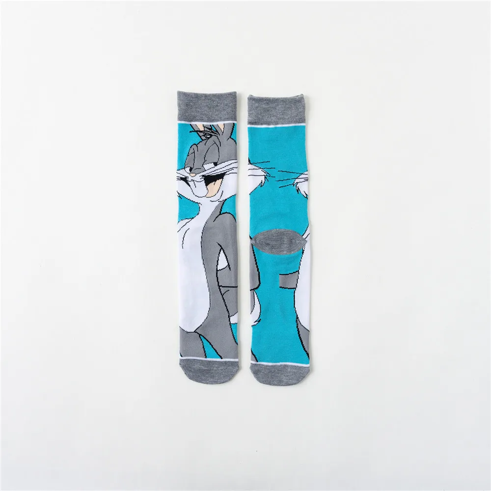1 1 Pair funny animal unisex socks Casual Cartoon Cat socks Marvel socks Iron Man Captain America men socks Happy Funny women Sock - Цвет: 1