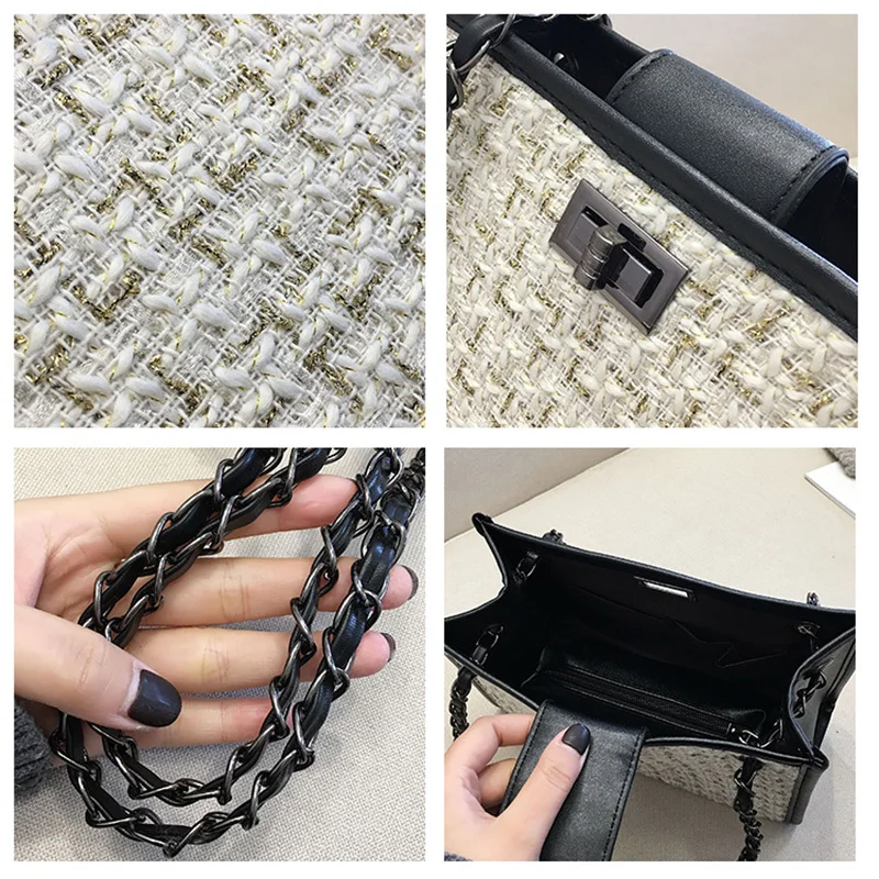 Модная Маленькая женская сумка из искусственной кожи на цепочке через плечо