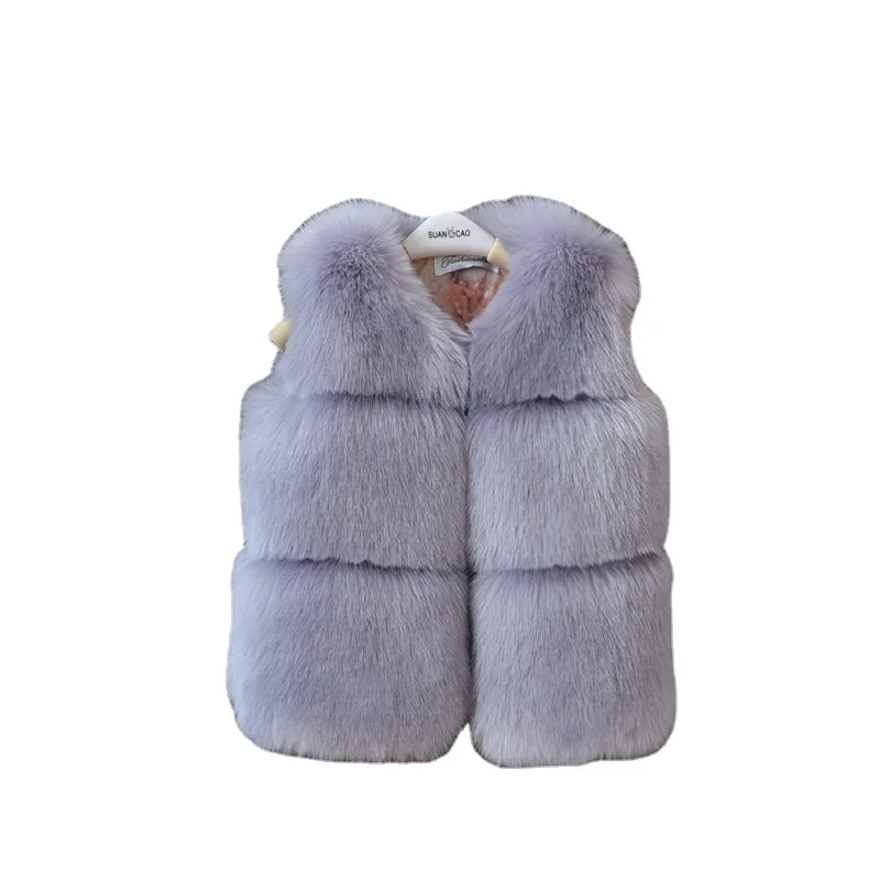 Baby Girl Faux Fur Coat Vest Children's Winter Jacket Waistcoat Family Matching Outfits Kids Girls Clothing Vest Outwear