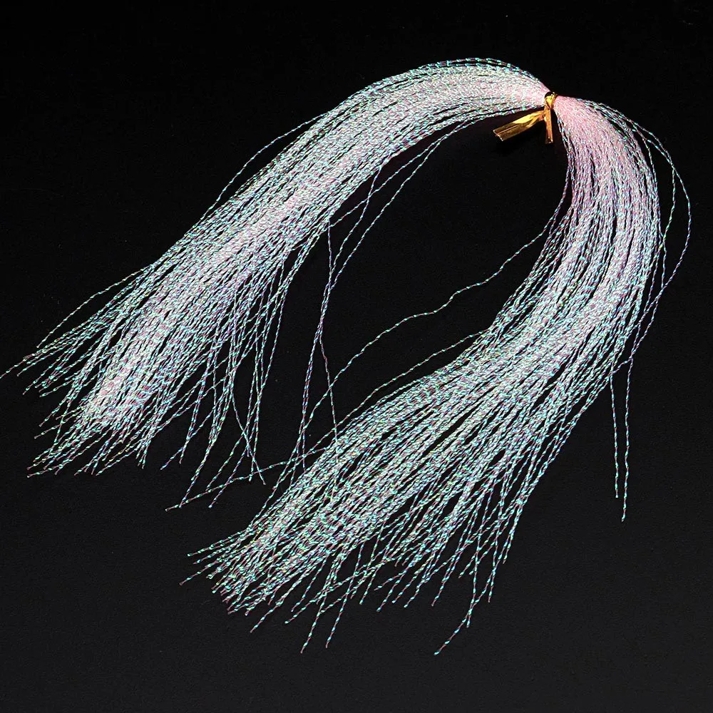 

100pc Crystal Fly Fishing Lurex Tinsel Twisted Strand String Line Tying Flash Crystal Shining Diy Material Assist Hooks Lure #W5