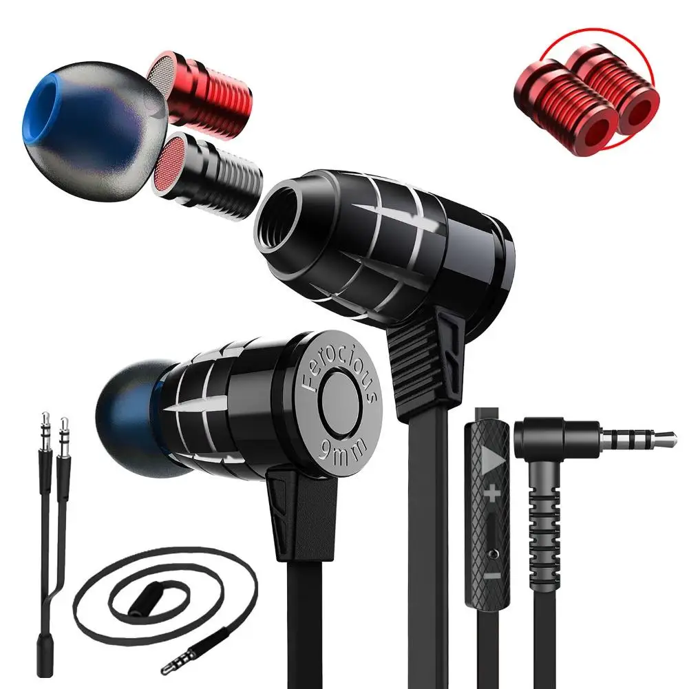 

d G25 Gaming Earphones With Mic In Ear Noise Isolation Headsets Variable Sound Cell For Replace