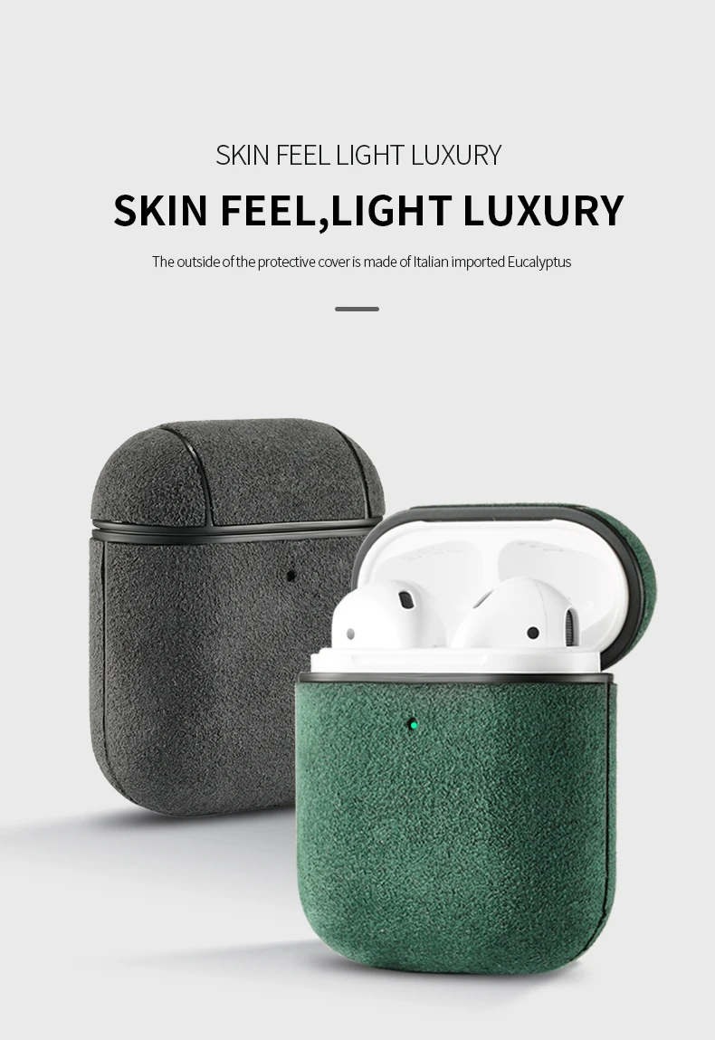 SanCore Alcantara кожаный чехол для наушников для Apple Airpods 1 Airpods 2 чехол роскошный защитный чехол Аксессуары для Airpods