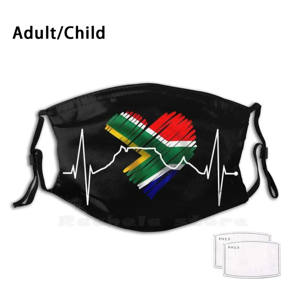

Cape Town Skyline Heartbeat South Africa Flag Table Mountain City Of Cape Town Gifts For South African Lovers Funny Print