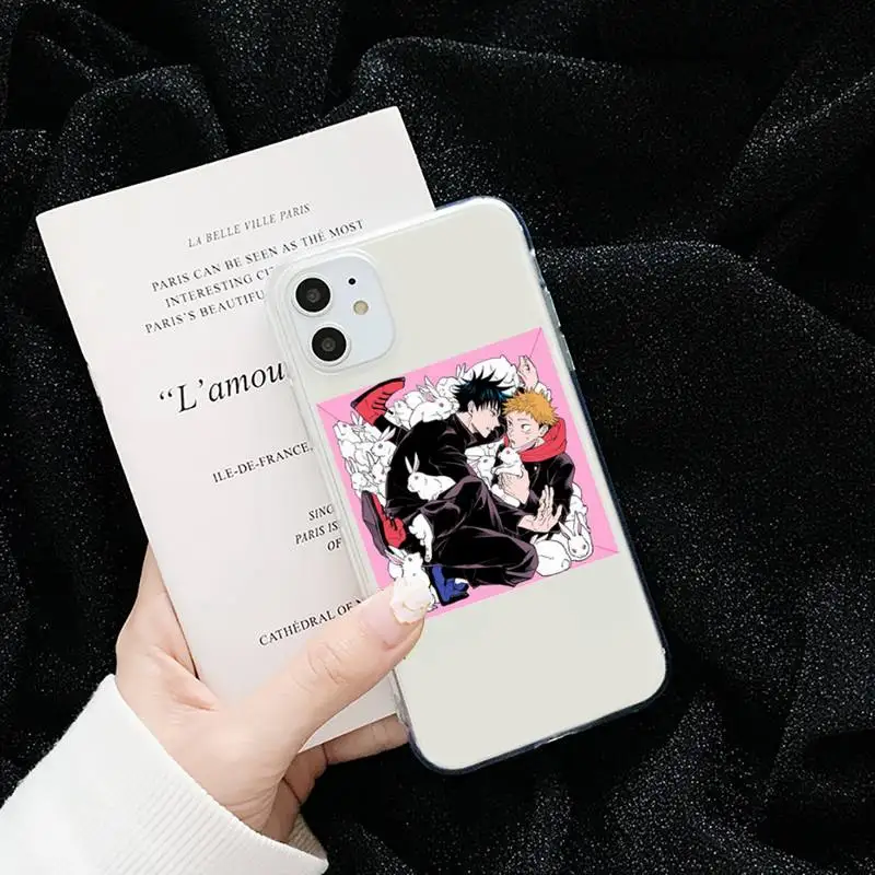 

Anime Jujutsu Kaisen suku Phone Case Transparent for iPhone 6 7 8 11 12 s mini pro X XS XR MAX Plus cover funda shell