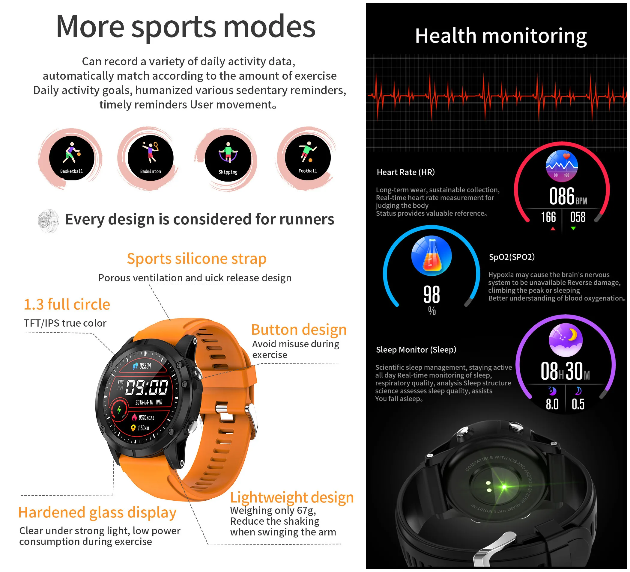 SZMUGUA Новые Bluetooth Смарт-часы с трекером настроения Носимых устройств поддержка SimMen
