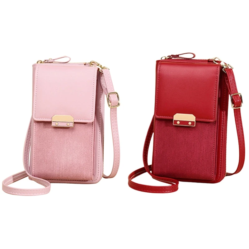 

Ladies Messenger Bag Outing Shoulder Bag Mobile Wallet Solid Color Small Mini Messenger Bag Long Shoulder Strap