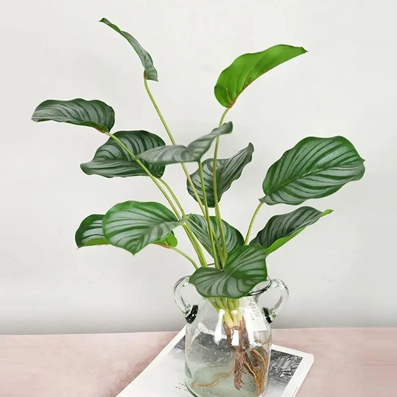 

Lotus Leaf Artificial Green Plant Palm Turtle Leaf Tropical Fake Plant Big Leaf Outdoor Balcony Home Living Room Decoration