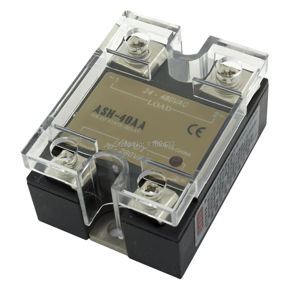 ASH 40AA Однофазное реле переменного тока в переменный ток 40 А 480 В SSR|phase ac|relay freerelay