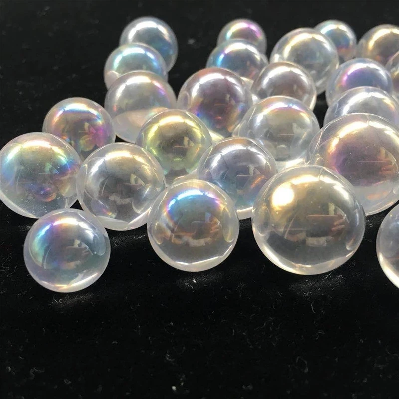 

High Quality Natural Rainbow Crystal Ball 10pc Clear Quartz Sphere Aura Angel Chakra Electroplated Orb Minerals Healing Massage